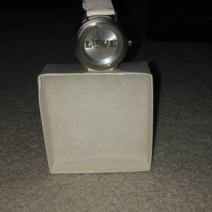 Lucky Brand “Love” Watch w/white band